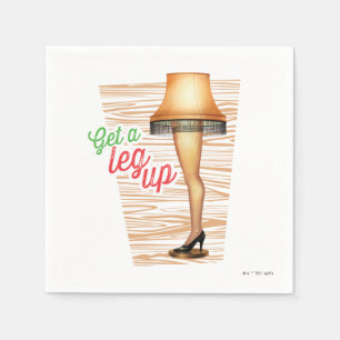 Ein Weihnachts-Lampe Ein Leg hoch holen Serviette