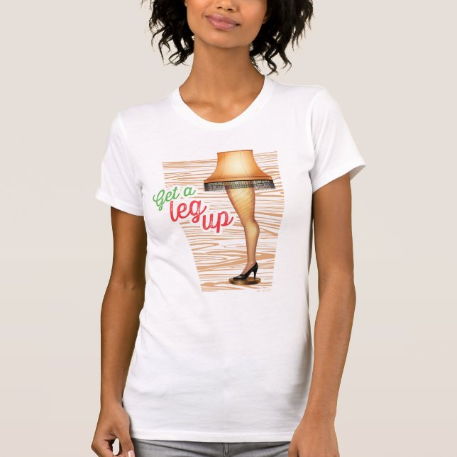 Ein Weihnachts-Lampe | Ein Leg hoch holen T-Shirt (Vorderseite)