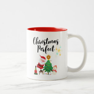 Ein Weihnachts-Perfect-Mince-Kuchen Zweifarbige Tasse