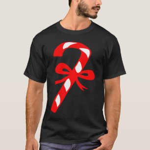 Ein Weihnachts-Zuckerstangen-Rot-Weiß-Dekorativer T-Shirt