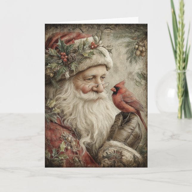 Ein Weihnachtsbesuch Feiertagskarte (Vorderseite)