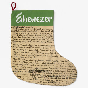 Ein Weihnachtscarol-Vorlagen-Manuskript Großer Weihnachtsstrumpf