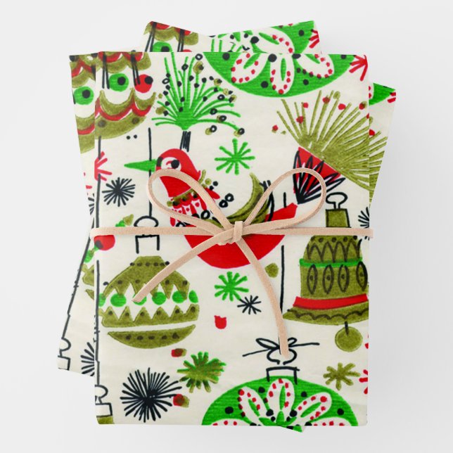 Ein Weihnachtsfest in sehr Vintage Geschenkpapier Set (Beispiel)