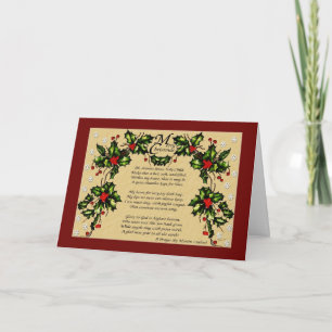 Ein Weihnachtsgebet Feiertagskarte