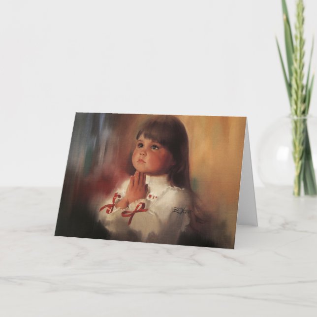 Ein Weihnachtsgebet Feiertagskarte (Vorderseite)