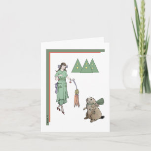 Ein Weihnachtsgeschenk für Bunny Card Karte