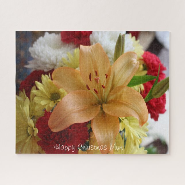 Ein Weihnachtsgeschenk für meine Mutter. Puzzle (Horizontal)