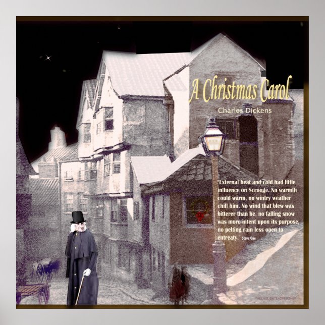 Ein Weihnachtskarol-Text Poster (Vorne)