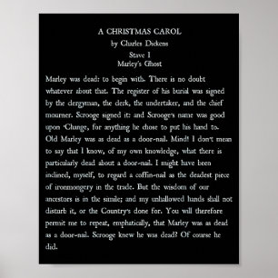 Ein Weihnachtslied Charles Ens Buchleser-Geschenk Poster
