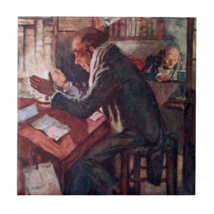 Ein Weihnachtslied: Cratchit und Scrooge Fliese