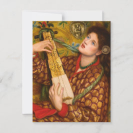 Ein Weihnachtslied der Vintagen Kunst Personalisie Feiertagskarte