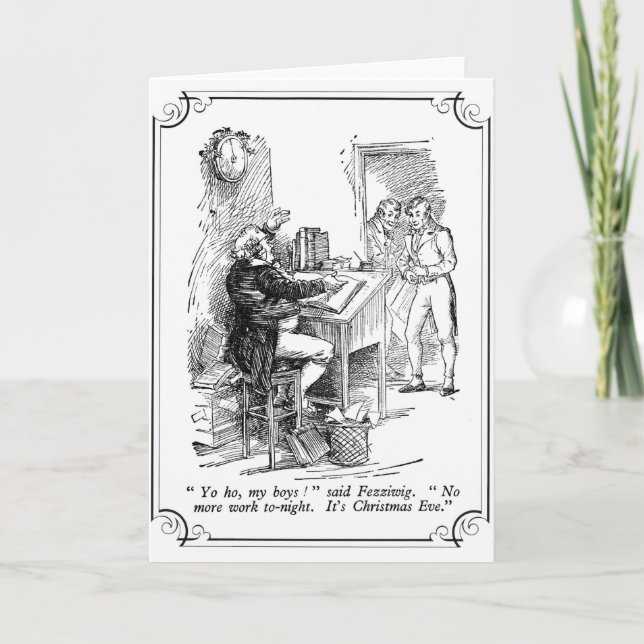 Ein Weihnachtslied: Es ist Heiligabend Feiertagskarte (Vorderseite)