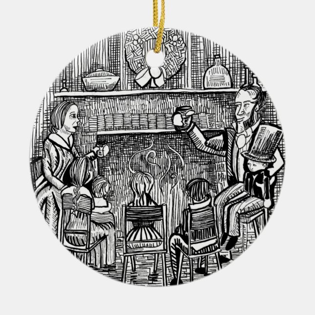 Ein Weihnachtslied: Gründer des Festes Keramik Ornament (Vorne)