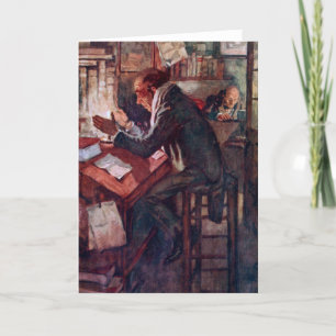 Ein Weihnachtslied: Kratchit und Scrooge Dankeskarte