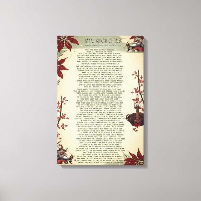 Ein Weihnachtslied: Ole St. Nick | Leinwanddruck (Vorderseite)