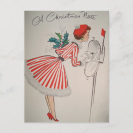 Ein Weihnachtstitel Vintag Retro-Postkarte Feiertagspostkarte