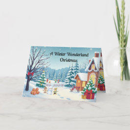 Ein Weihnachtswunderland Weihnachten Karte