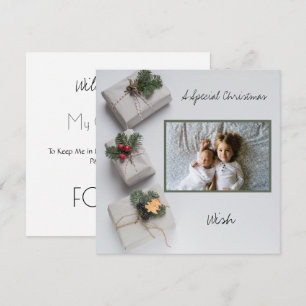 Ein Weihnachtswunsch Patenonkel/Patentante Vorschl Karte