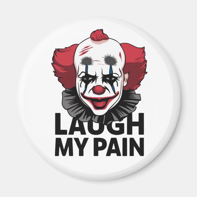 Ein weinendes Clowngesicht Magnet (Vorne)