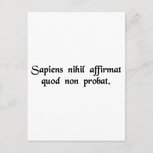 Ein weiser Mann Staaten als wahres Nichts, das er Postkarte
