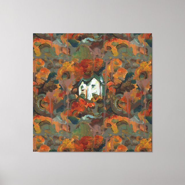 Ein Weiß- und Herbstbaum Leinwanddruck (Vorderseite)