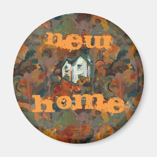 Ein Weiß- und Herbstbaum Magnet (Vorne)