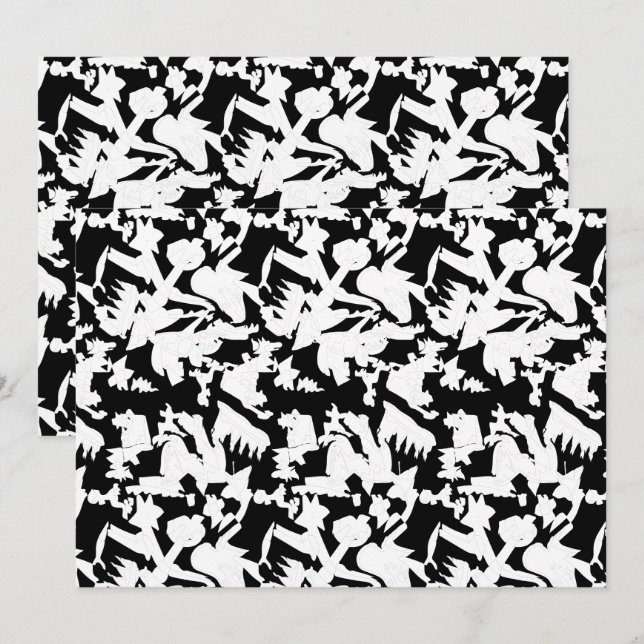 Ein weißer Ärmel mit einer subtilen Textur, wahrsc Dankeskarte (Vorne/Hinten)