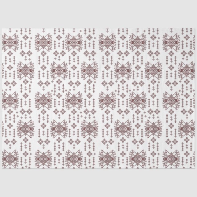 ein weißer Hintergrund mit rotem Muster Seidenpapier (Vorderseite)