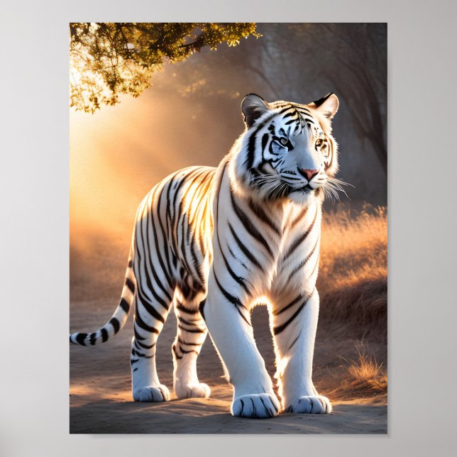 Ein weißer Tiger Poster (Vorne)
