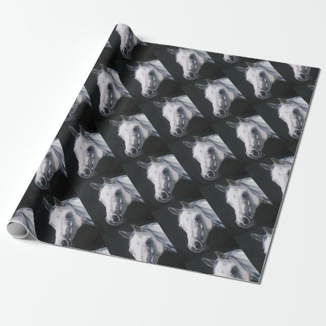 Ein weißes Pferd Geschenkpapier (Ungerollt)