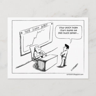 Ein weiterer Blick auf die Aktienkurve 2008 Postkarte