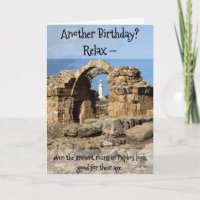 Ein weiterer Geburtstag? Karte mit antiken Ruinen