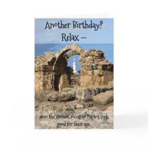 Ein weiterer Geburtstag?  Karte mit antiken Ruinen