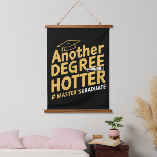 Ein weiterer Grad heißere Master-Abschlussfeier Wandteppich Mit Holzrahmen