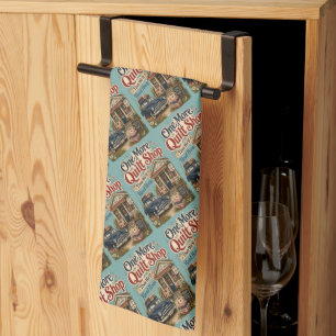 Ein weiterer Quilt Shop Vintage Cottage Szene Geschirrtuch