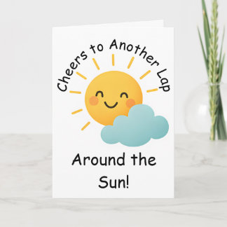 Ein weiterer Schritt rund um die Sonne zum Geburts Karte