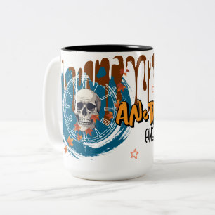 Ein weiterer Tag, ein weiterer Verfall – Totenkopf Zweifarbige Tasse