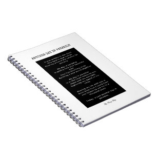 Ein weiterer Tag im Paradies Schwarzweiß-Notebook Notizblock