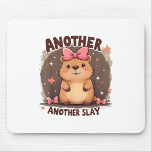 Ein weiterer Tag Niedlich Capybara Lover Pink Mousepad
