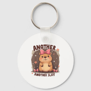 Ein weiterer Tag Niedlich Capybara Lover Pink Schlüsselanhänger