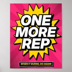 Ein weiterer Wiederholungs-Pop-Art-Gym-Motivations Poster