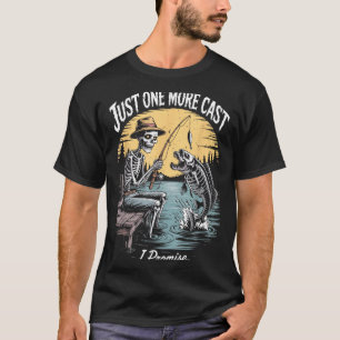 Ein weiterer Wurf Skelett Angeln Halloween Fischer T-Shirt