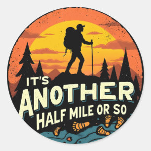 Ein weiteres halbes Kilometer Wandergeschenk Runder Aufkleber