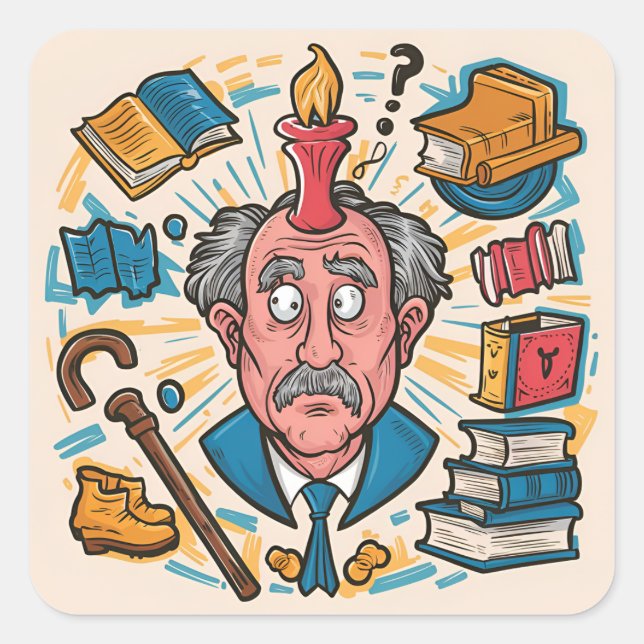 Ein weiteres Jahr älter, kein Wunder Quadratischer Aufkleber (Vorderseite)