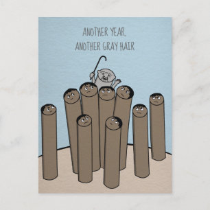 Ein weiteres Jahr graues Haar Funny Old Birthday P Postkarte