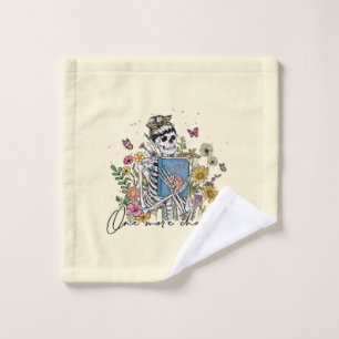 Ein weiteres Kapitel Blumenskelett Badhandtuch Set