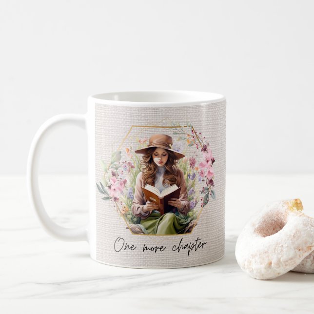 Ein weiteres Kapitel Textur Hintergrund Kaffeetasse (Mit Donut)