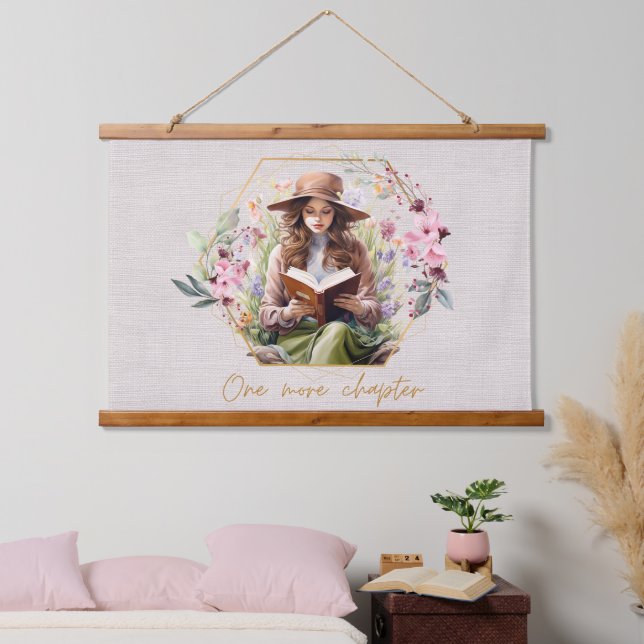 Ein weiteres Kapitel Textur Hintergrund Wandteppich Mit Holzrahmen (Schlafzimmer)