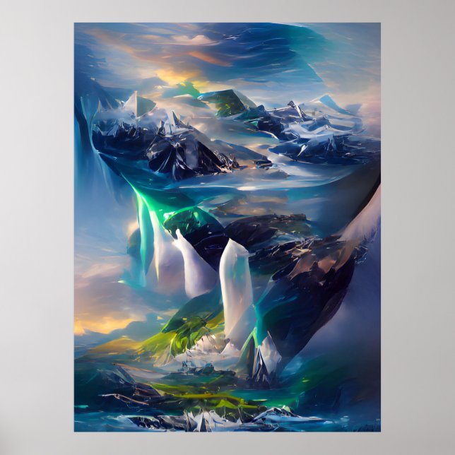 Ein weiteres Land lebt in den Wolken Poster (Vorne)