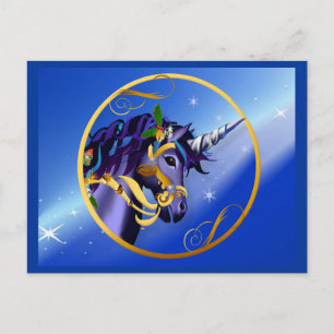 Ein weiteres magisches Weihnachtsfest Unicorn Post Feiertagspostkarte